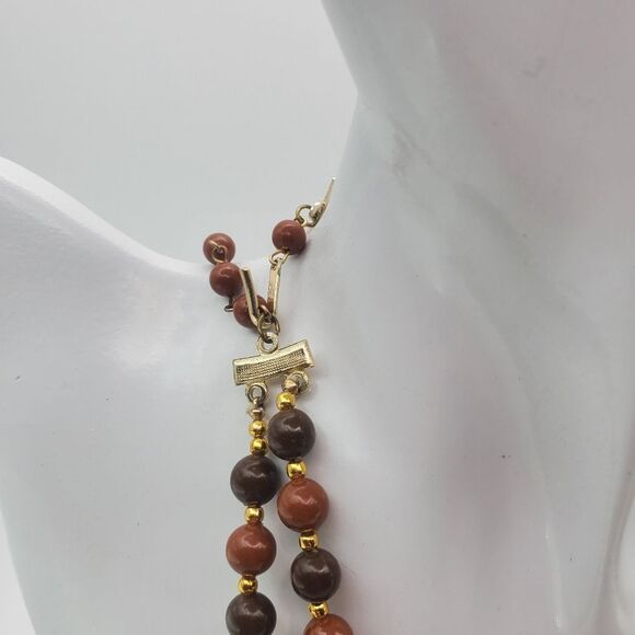 Selenichast Cranberry Necklace, Berry Choker, Fruit Necklace  Cranberry polished double tier vintage estate‎ necklace N1110